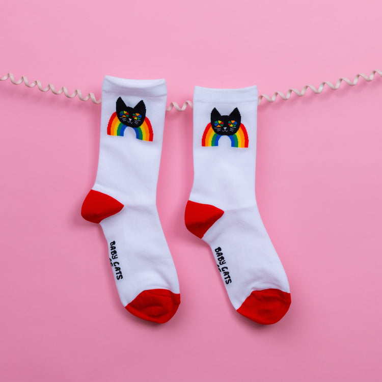 Rainbow Cat Socks