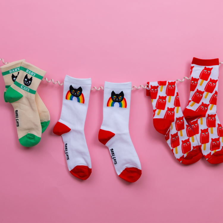 Rainbow Cat Socks