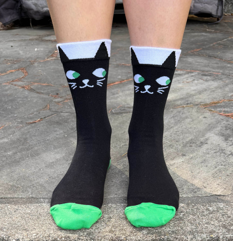 ADULT Black Cat Socks