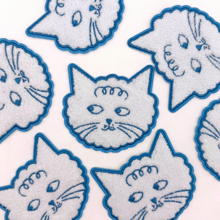 Cloud Cat Chenille Head Patch