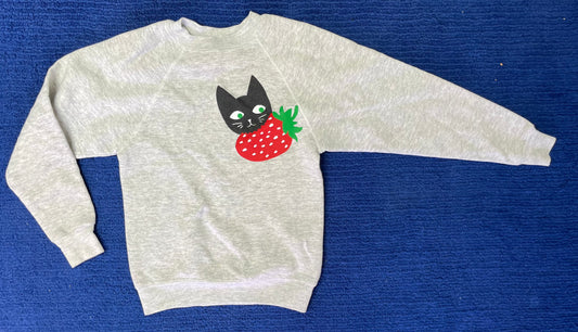 Baby Cats Thrifted-Strawberry Eater Youth Small (#14K)