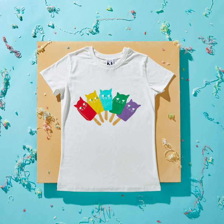 SALE Adult Catsicle Rainbow T-Shirt