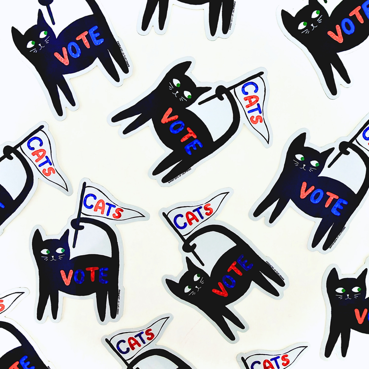Vote Cat Sticker