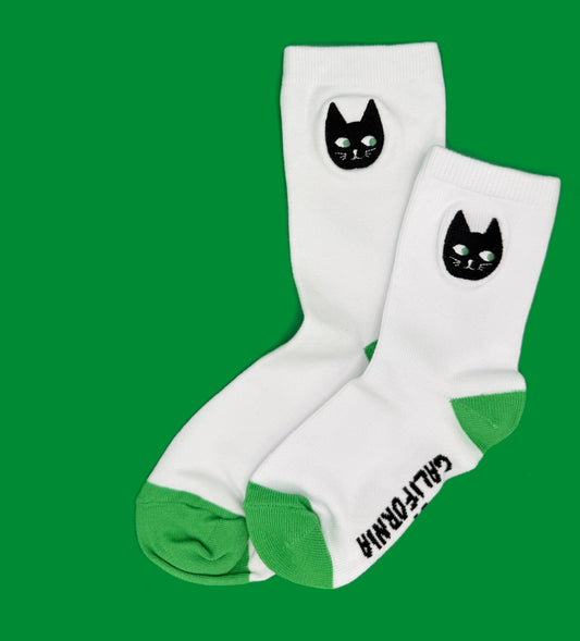 ADULT Emboridered Baby Cats Socks