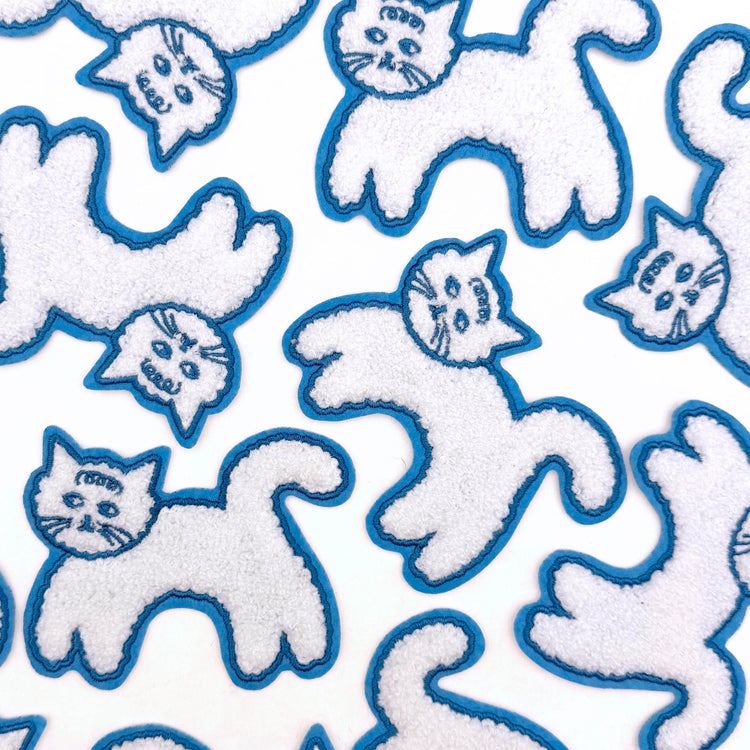 Cloud Cat Chenille Jumping Patch