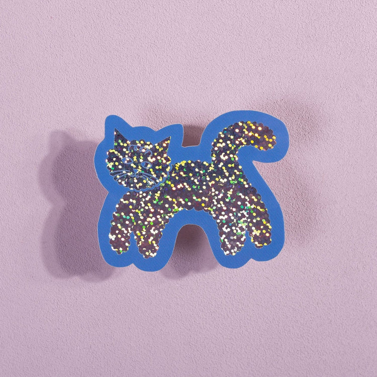 Cloud Cat Glitter Sticker