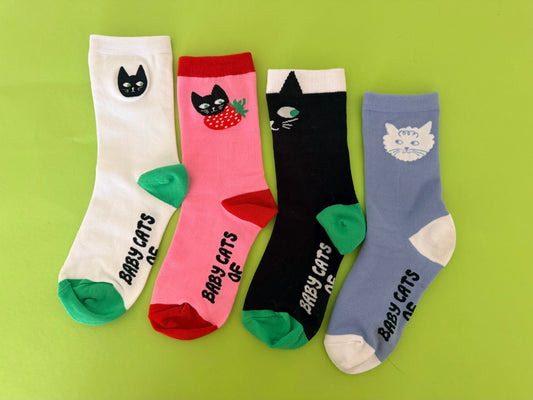 KIDS Strawberry Cat Socks