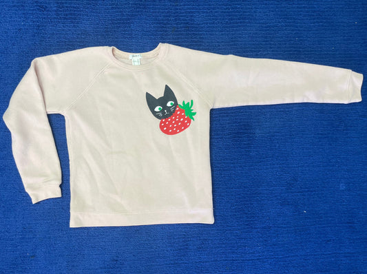 Baby Cats Thrifted-Strawberry Eater Youth Medium (#31K)