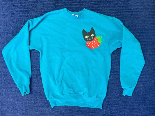 Baby Cats Thrifted-Strawberry Eater Adult Small (#11A)