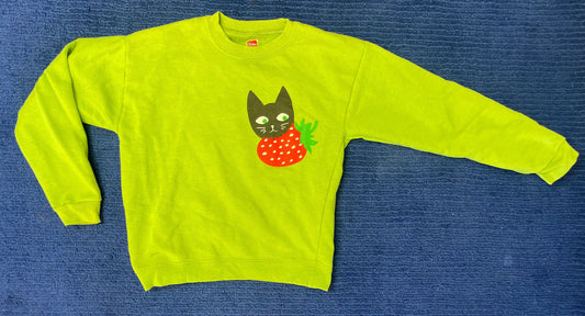 Baby Cats Thrifted-Strawberry Eater Youth Medium (#9K)