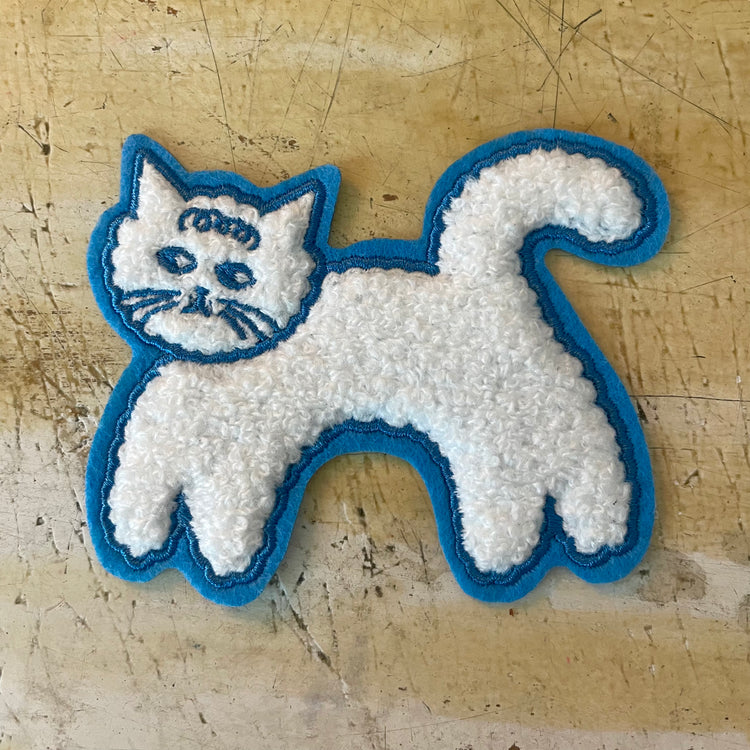Cloud Cat Chenille Jumping Patch