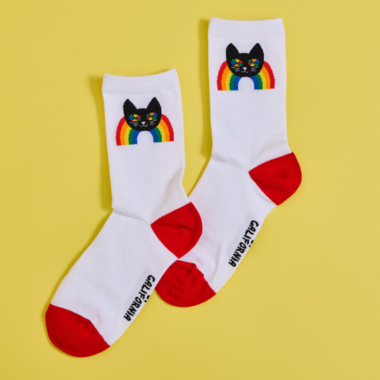 Rainbow Cat Socks