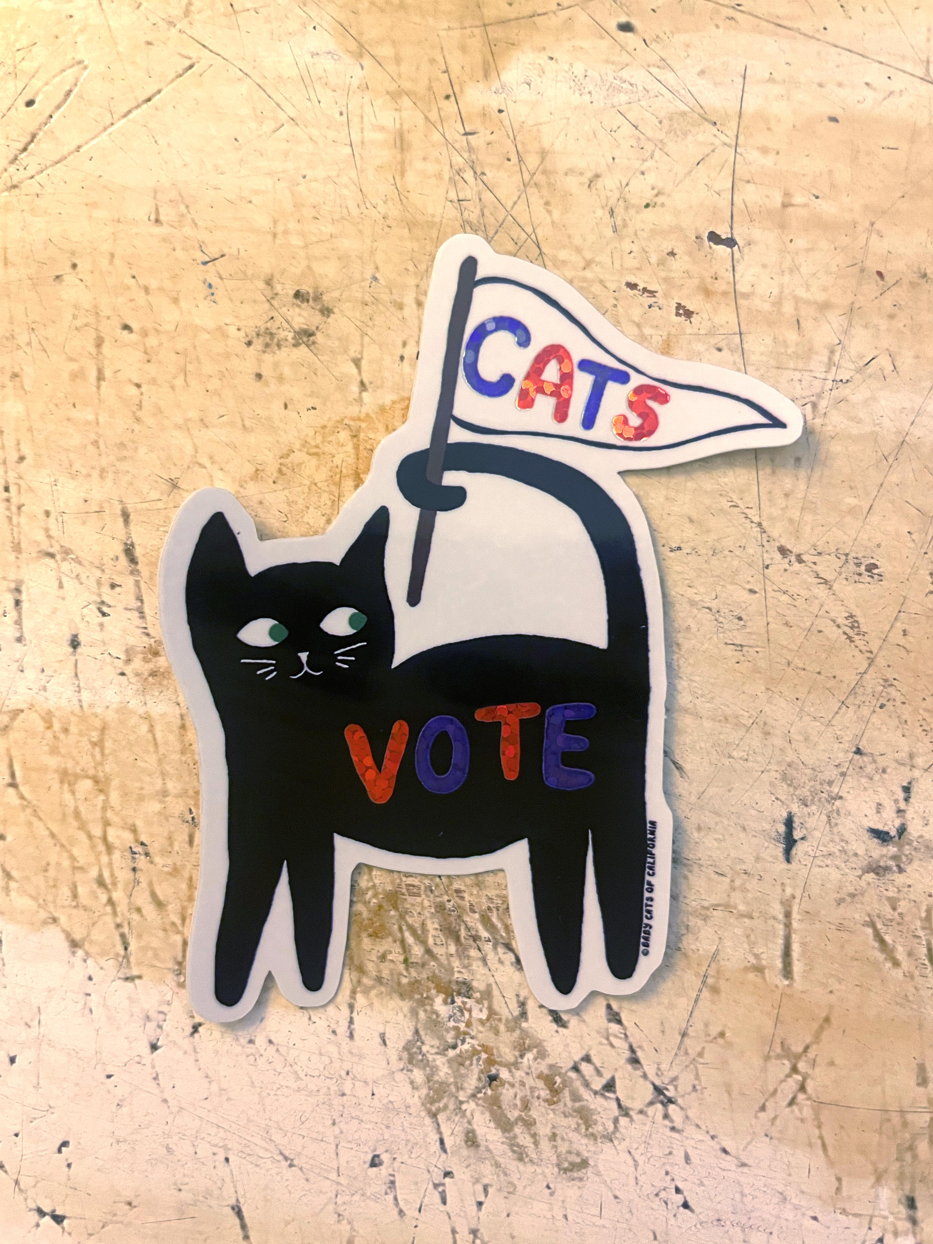 Vote Cat Sticker – Baby Cats of California