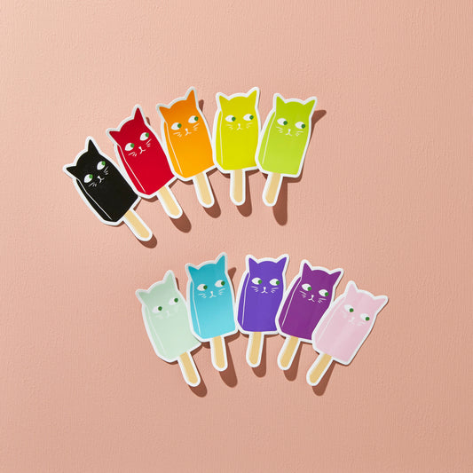 Rainbow Catsicle Stickers